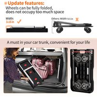 Práctico carro de empuje compacto de servicio pesado, plataforma, camión de mano, carro portátil, herramienta Industrial para el hogar completamente plegada, OEM