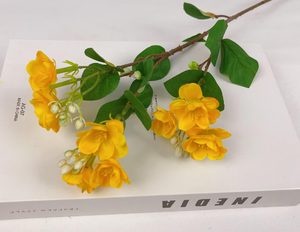 J-07052 Vente en gros Meilleure vente Fleurs artificielles en soie de <span class=keywords><strong>jasmin</strong></span>, petit bouquet, plante verte de lotus, fleurs décoratives - Product Image 6