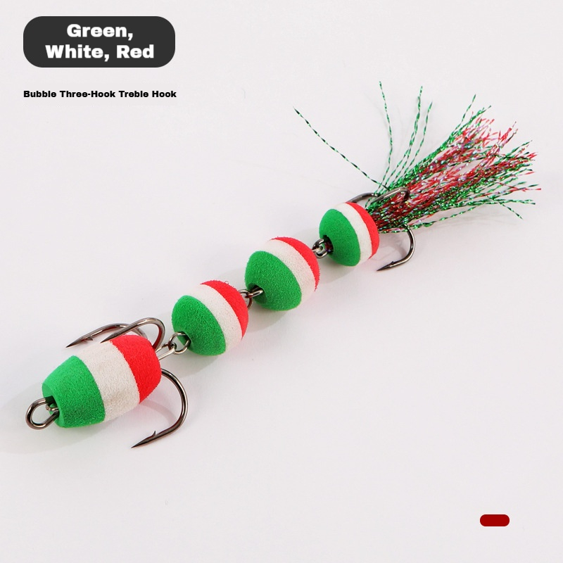 2 green, white and red