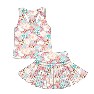 KERUI Nova Chegada Conjuntos de Roupas para Meninas Boutique 2 Peças Conjuntos Respiráveis de Verão para Bebês Atacado Roupas de Nylon para Crianças - Product Image 5