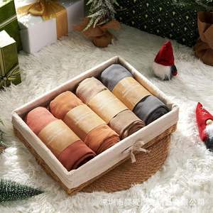 Ensemble <span class=keywords><strong>de</strong></span> 4 couvertures en mousseline <span class=keywords><strong>de</strong></span> <span class=keywords><strong>coton</strong></span> <span class=keywords><strong>de</strong></span> bambou à double couche - Couleur unie Enveloppe pour bébé - Product Image 4