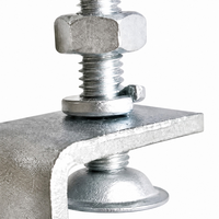 Collier de serrage en C en acier galvanisé sur mesure OEM avec pied pivotant et boulon hexagonal pour fixations d'assemblage métallique de poutres en I/H