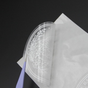 Étiquettes adhésives personnalisées à prix d'usine, autocollants transparents imperméables en PET BOPP, impression blanche, autocollants ronds en feuilles - Product Image 3