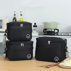 Bolsa térmica cuadrada para almuerzo, con aislamiento de aluminio grueso, de gran capacidad, para oficina, estudiantes y picnic. - Product Image 2
