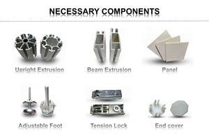 Profili verticali a 8 vie in materiale per Stand espositivi in alluminio per Stand espositivi - Product Image 5