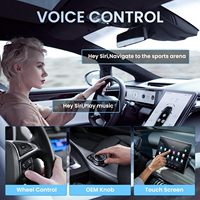 Mini Moniteur de Voiture Portable avec CarPlay Filaire, GPS, Télécommande, WiFi, Port Type-C pour iPhone et Android Auto, Compatible YouTube
