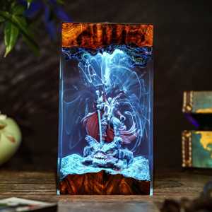 Lámpara de Resina Anime Hell Spawn OEM/ODM, Guerrero Demoníaco, Diorama de Epoxi, Decoración de Escritorio de Fantasía Oscura, Exhibición para Cuarto de Jugadores, Regalo Único para Él - Product Image 4