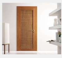 Portes intérieures en bois personnalisées pré-assemblées, design moderne et actuel, portes en bois composite et rotin pour maisons