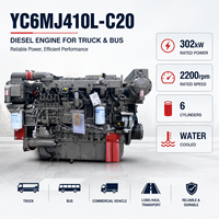 Moteur diesel SCDC Yuchai YC6MJ410L-C20 6 cylindres pour machines, bateaux, camions, bus, véhicules utilitaires et transport lourd