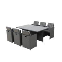 Modernes 10-Sitzer Outdoor-Sofa-Set aus PE-Rattan für Garten, Essbereich, Poolbereich, Hotel, Innenhof und Wohnzimmer