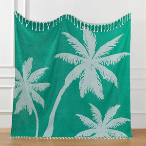 Nhà Dệt May 100% Hữu Cơ Sợi Bông Nhanh Chóng Khô Cho Bãi Biển Màu Ngọc Lam Rùa Biển Rạn San Sâm Khăn Cát Đám Mây Thêm Lớn Khăn - Product Image 5