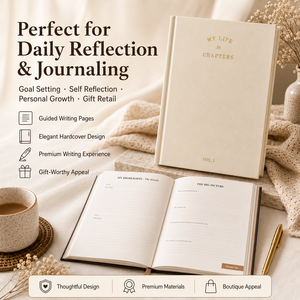 Diario Personalizado con Tapa Dura de Lino, Cuaderno Crema, Mi Vida en Capítulos, Páginas con Reflejos Dorados, Marca Privada OEM al por Mayor - Product Image 5