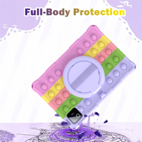 Funda de Silicona Antiestrés para Xiaomi Tablet 5/5 Pro de 11 Pulgadas, Diseño de Dibujos Animados Giratorio, Resistente a Caídas y Golpes
