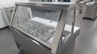 Réfrigérateur de table sous comptoir pour cuisine, 1,8 m, en acier inoxydable, 3 portes, dégivrage automatique, commande numérique, pour pizzas et salades