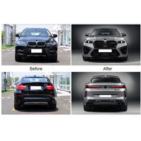 OUYE Haute Qualité pour X6 E71 (07-15) G06LCI (2024-EN COURANT) X6M Kit Carrosserie Noir à Visser Nouveau Produit Pare-chocs Avant Phare Aile