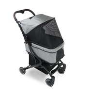 Carrito de Transporte para Perros y Gatos de Espacio Amplio, Ajustable, Cómodo, Ligero, Plegable con una Mano, Impermeable, de 3 Ruedas