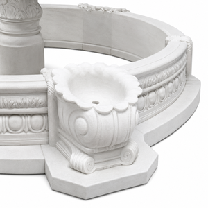 Fuente de Agua Decorativa de Mármol Blanco con Figuras Clásicas, Diseño Europeo Tallado a Mano, Modelo MLPQ-22 - Product Image 4