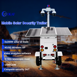 Mât télescopique à levage automatique, poteau de caméra CCTV, tour de sécurité mobile pour la <span class=keywords><strong>surveillance</strong></span> des chantiers de construction - Product Image 3