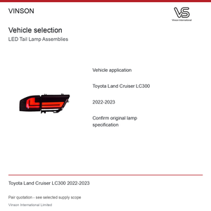 Conjunto de luces traseras LED (par) para Toyota Land Cruiser LC300 2022-2023 Configuración fotografiada - Product Image 5
