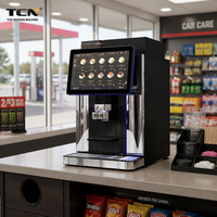 Mesin Vending Kopi Otomatis TCN Compact Desktop Bean to Cup, Espresso Cappuccino Segar dengan Penggiling dan Pembuat Busa Susu untuk Penggunaan Kantor