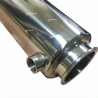 Raccord sanitaire en acier inoxydable à double enveloppe chauffante, Tri-Clamp femelle