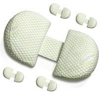 Oreiller de maternité réglable, conception à velcro pour un soutien personnalisé de la taille, soulage les douleurs au dos, au ventre et aux jambes pour les femmes enceintes