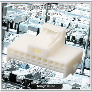 Conector de Faro MX2.0mm con Paso de 2.0mm, Arnés de Cableado con Bloqueo, Carcasa de Plástico y Goma de 10 Pines con Contacto de Cobre, Calibración 6A - Product Image 2
