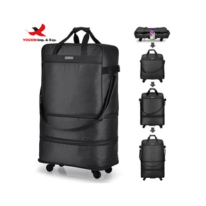 Traveling <b>Trolley</b> Luggage Cases Custom Expandable <b>Foldable</b> Business Men Suitcase Travel Bags Expandable Luggage Bags - Product Image 1