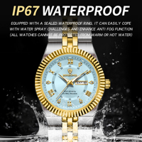BINBOND 2026 NUEVO B5353L Reloj de Cuarzo para Mujer, Resistente al Agua, Luminoso, con Fecha, Correa de Acero Inoxidable, Relojes de Pulsera para Mujer