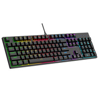 Teclado Mecánico de 104 Teclas, Interruptor Azul, Retroiluminación RGB, Cable Desmontable Tipo-C, Teclado para Juegos y Oficina