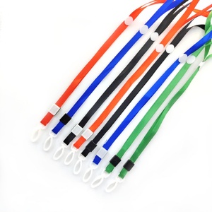 Wholesale Popular Blank Plain <b>Polyester</b> <b>Lanyard</b> ID Card Holder With White Plastic Clip - Product Image 3