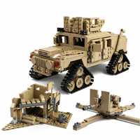 AJB - Juego de Bloques de Construcción M1A2 Abrams Mbt, Camión 2 en 1, 1463 Piezas, Regalo