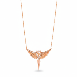 New Fashion <b>Angel</b> Wings Design Shiny Zircon Stone <b>Charm</b> Pendant Wholesale Handmade Turkish 925 Silver Sterling Necklace - Product Image 2