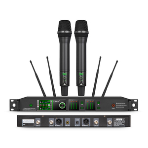 Microphone sans fil UHF TRAIS <span class=keywords><strong>TR</strong></span>-820 à double canal avec diversité véritable, micros portatifs, micro-casque et micro-cravate - Product Image 2