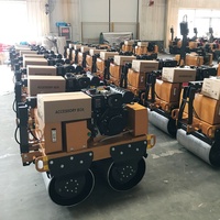Rouleau vibratoire à tambour unique économique de 330 kg et 600 mm pour les projets de pavage en béton