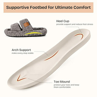 Vente en gros OEM/ODM – Chaussons d'hiver personnalisés avec logo pour femmes, en fourrure douce et respirante, à bout ouvert, avec mousse à mémoire de forme confortable