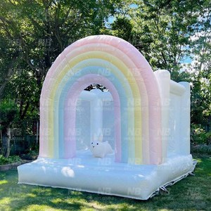 NBINFLATABLE Commercial Inflatable White Jumper Weddings Events Castle <b>Trampoline</b> Ball Pit Pool 2-Year Warranty CE White Wedding - Product Image 6
