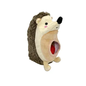 High Quality Hedgehog Interactive Pet Dog Plush Toy Squeaky Interaction Hide And Seek Pet Toys