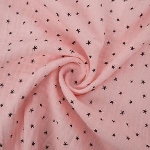 Tissu en mousseline de coton imprimé <span class=keywords><strong>double</strong></span> face, motif floral et étoiles, léger, pour vêtements et serviettes de bain pour garçons et filles - Product Image 5