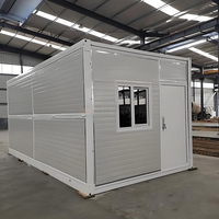 Maison préfabriquée mobile pliable de 20 pieds, conteneur de caravane portable, deux chambres, un salon, maison pliable préfabriquée