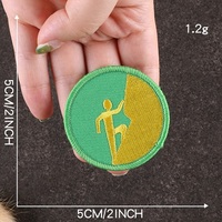 Patch rond de 5cm de diamètre, vente en gros. Patchs de broderie personnalisés avec Logo de Club de sport, presse à chaud