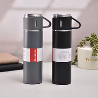 Set Botol Vakum Custom ODM Hadiah Perusahaan Liburan, Ringan dan Portabel, 500ml, Dinding Ganda, Baja Tahan Karat