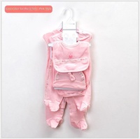 6-teiliges Export-Set: Einfarbige Baumwoll-Babybodys mit Füßen, Neugeborenenkleidung 0-9 Monate, für den Außenhandel