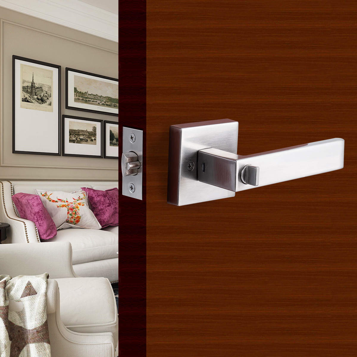 Профессиональная дверь с отпечатком пальца Outsid без ручки, замок для помещений оптом