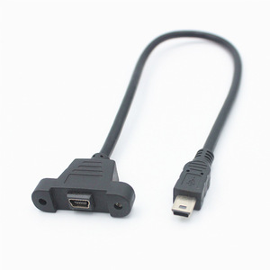 <b>Mini</b> <b>USB</b> <b>To</b> <b>USB</b> Extension Cable <b>Mini</b> 5P Male <b>To</b> Female With Screw Mounting - Product Image 3