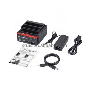 Station d'accueil multifonctionnelle externe à trois baies USB 3.0 vers SATA IDE 2.5 3.5 pour disque dur SSD avec lecteur de carte hub USB 2 ports - Product Image 3