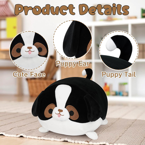 Peluche chien berneuse rond noir et blanc Yingii, cadeau d'anniversaire pour enfants, filles et garçons - Product Image 3