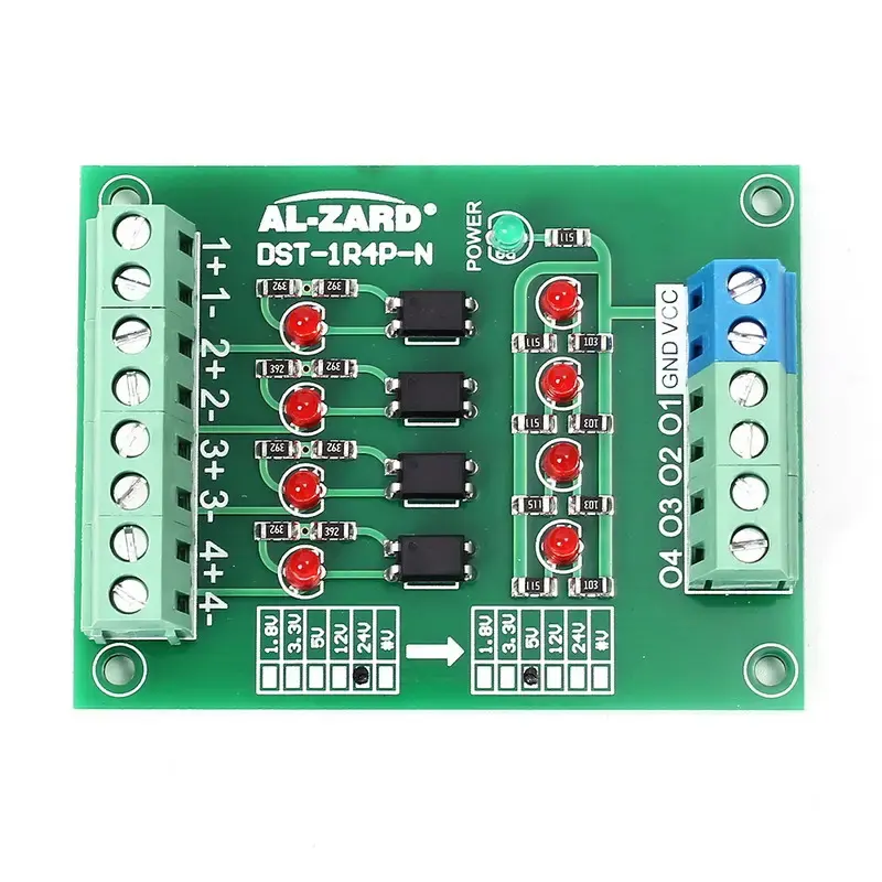 Optoaccoppiatore scheda di isolamento convertitore di tensione modulo isolato scheda di livello del segnale PLC uscita NPN 1.8V 3.3V 5V 12V 24V