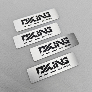 Modern Stainless Steel Copper Metal Nameplate Silver Plated UV Printed Laser Engraved Etched Relief Label Screen Printed <strong>Iron</strong> - Product Image 1