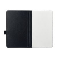 Porte-espèces promotionnel en cuir PU noir durable pour sublimation, idéal pour caisse de café-bar, impression par transfert thermique gratuite